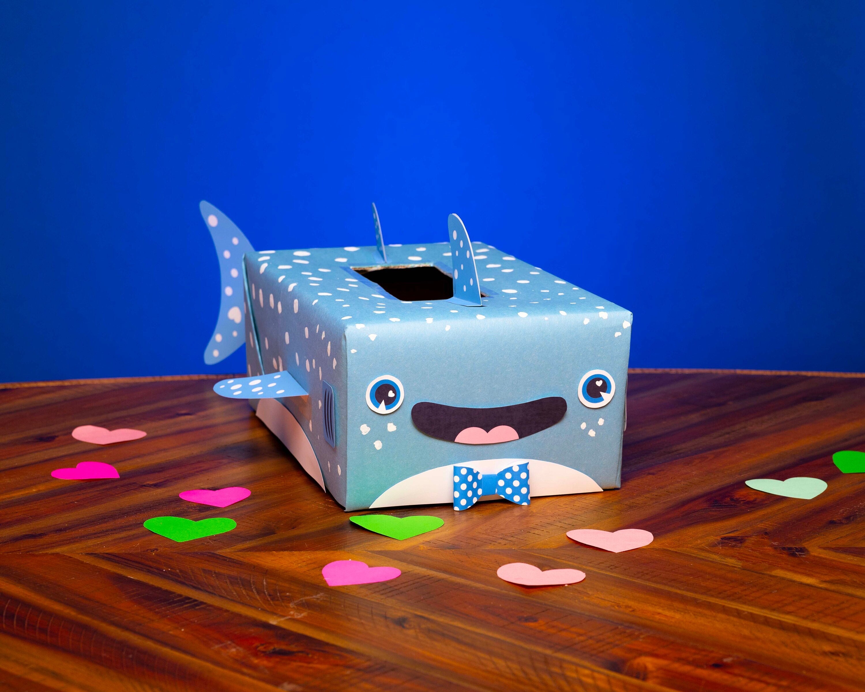 diy valentines fish box Narwhal Valentine Decor Kit – Kudzu Monster Fishing Bobber Box Assembly -