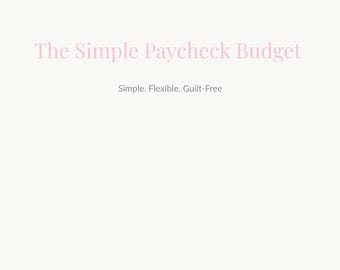 The Simple Paycheck Budget | Minimal Monthly Budget Planner | Digital Download