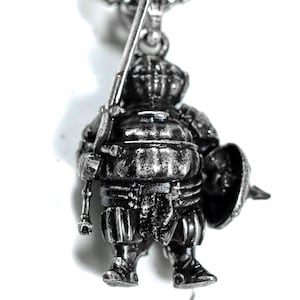 EXCLUSIVE Dark Souls Onion Knight Necklace – Handmade 950 Silver Siegmeyer Pendant – Catarina Warrior Gamer Jewelry Gift