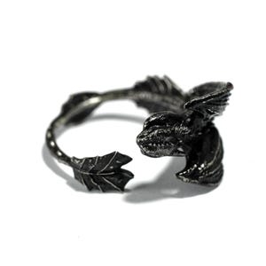 EXCLUSIVE Toothless Dragon Ring, Handmade How to Train Your Dragon Jewelry in Silver 950, Gift for HTTYD Everyday Wear or Special Occasions