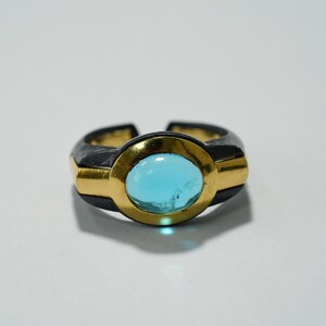 EXCLUSIVE Handmade Gold Plated and Silver 950 Unisex Signet, Custom Valorant Harbor Ring, Gaming Jewelry for Fans & Collectors