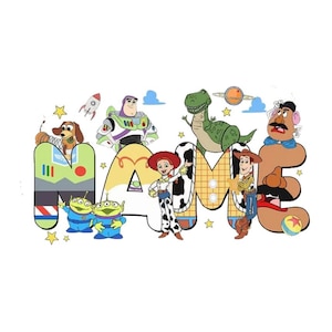 PNG personalizado de Toy Story para niños - Cumpleaños de Buzz, Woody y Jessie - Descarga digital de gráficos personalizados imagen 1