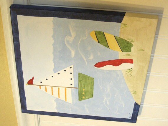 boy kid room decor..baby nursery wall art..original canvas | Etsy