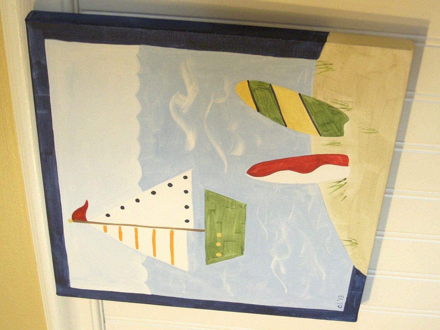 boy kid room decor..baby nursery wall art..original canvas Etsy