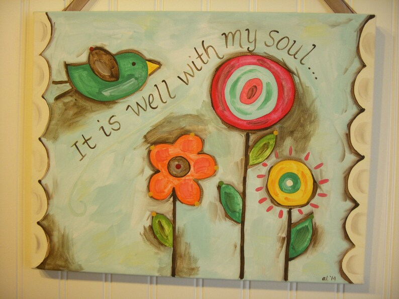 It is Well With My Soul 11 X 14 Original Canvas Painting Etsy