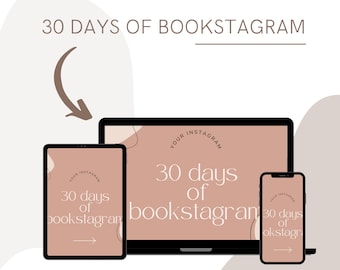 30 Instagram Post Templates, 30 Days of Books, Instagram Book Challenge, Social Media Posts for Book Lovers, Book Blogger IG, Bookish Posts