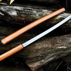 Japanese Shirasaya Katana Sword, Japanese Ninja Sword, Samurai Sword, Shirasaya Wakizashi, Sword, Cosplay Sword, Birthday& Christmas Gift