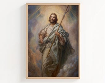 Saint James the Great Oil Painting Print, Oil Paint Style Christian Saint Wall Art, St James the Greater Poster or Canvas Print Art Gift