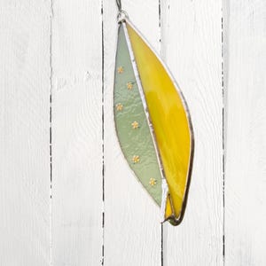 Stained Glass Surfboard Ornament Window Hanger Sun Catcher Gift for Surfer Ocean Lover Nautical Decor Floral Handmade Unique Gift