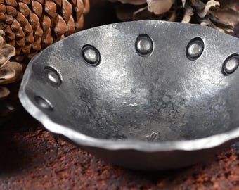 Handmade Iron Bowl - 6th Anniversary Gift, Blacksmith Trinket Dish