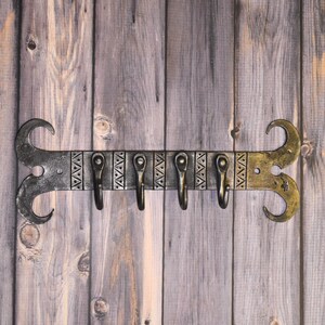 Hand-forged Key Rack / Small Hook Rack, Blacksmith-made - Etsy
