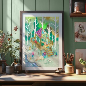 Hütte im Wald Poster