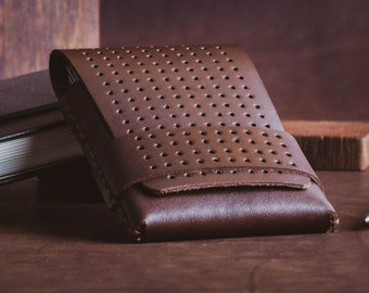 Slim Mens Leather Wallet -  Mens Wallet - Thin Wallet for Men - Leather Cardholder - Card Case Wallet