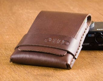 Cartera personalizada para hombre - Cartera de cuero - Cartera minimalista - Cartera delgada para él - Cartera de cuero para hombre - Regalo para él