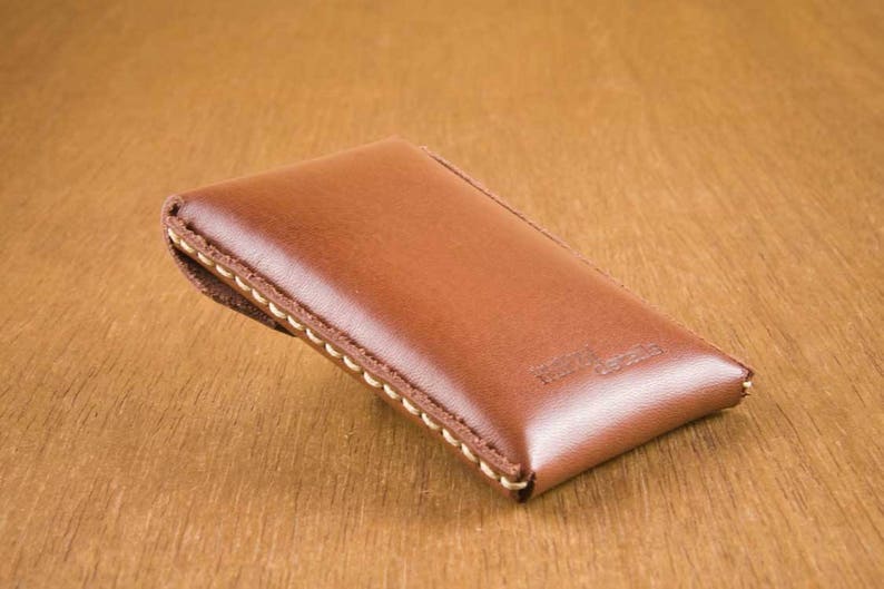 Leather Card Case Men Business Card Case Leather Cardholder Surfer Byron Bay Gift Leather Card Holder image 3