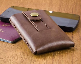 Tarjetero, Cartera para hombre, Tarjetero de cuero para hombre, Cartera delgada, Cartera fina para tarjetas, Cartera para hombre, Cartera de cuero