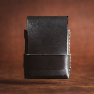 Billetera delgada - Billetera de cuero para hombres - Billetera delgada para hombres - Tarjeteros de cuero - Billetera con tarjetero