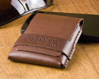 Personalized Leather Wallet - Mens Wallet - Minimalist Wallet - Slim Wallet for Him - Mens Leather Wallet - Gift for Him -  FREE SHIPPING