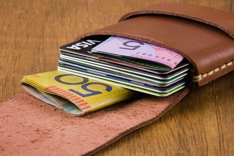 Minimalist Leather Wallet Slim Wallet Mens Gifts for Him 2021 Leather Cardholders Mens Wallet Card Case Wallet image 5