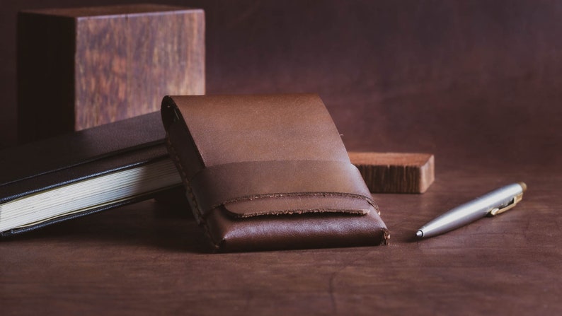 Slim Wallet Mens Leather Wallet Mens Wallet Thin Wallet for Men Leather Cardholders Card Case Wallet image 3
