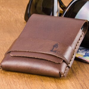Titulares de tarjetas de cuero - Cartera minimalista - Cartera delgada - Cartera de cuero delgada - Cartera para hombre - Faro de Byron Bay
