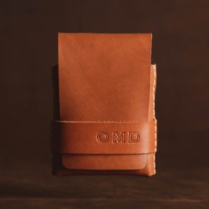 Cartera personalizada para hombre, Cartera de cuero, Cartera minimalista, Cartera delgada para él, Cartera de cuero para hombre, Regalo para él
