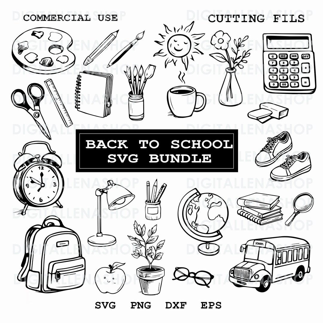 Back to School SVG Bundle | Teacher & Student Designs (digital Download ...