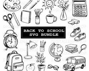 Back To School SVG Bundle | Teacher & Student Designs (Digital Download)