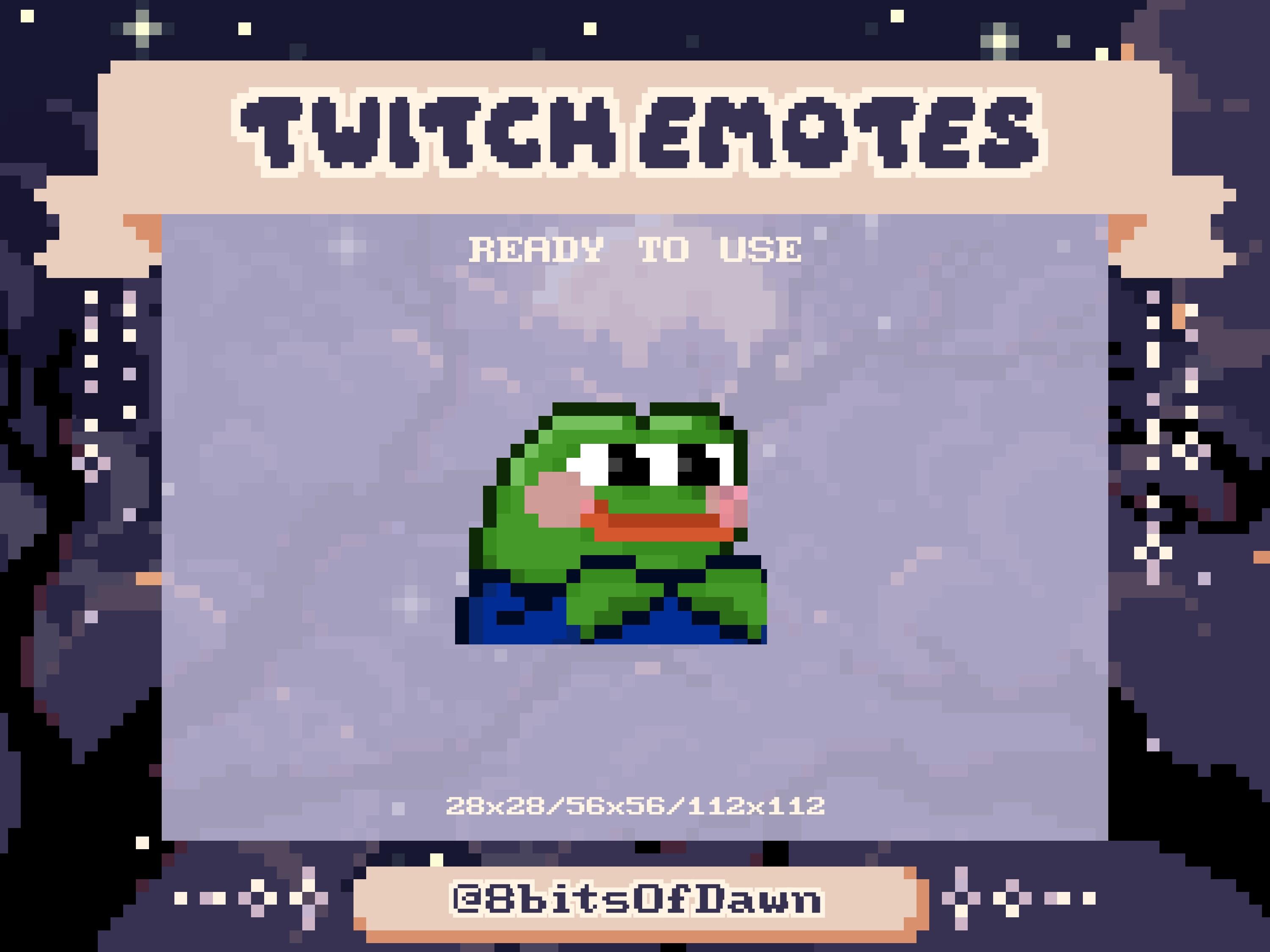 Animated PeepoShy Twitch Emote: Funny Meme Frog - ZIP file - Ready to use