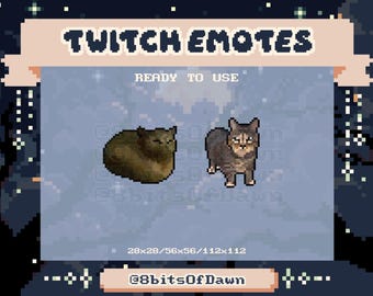 Animated Pixel Cat Spin Emote - Funny Twitch Emotes - ZIP file - Ready to use