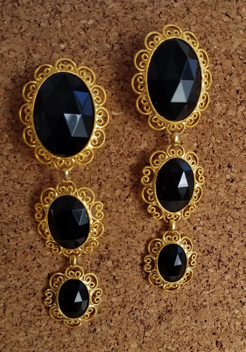 Hobe/' Long Dangling Unused Designer Earrings 3 inches Long Earrings Designer Earrings Statement Earrings and Classic Earrings Dramatic