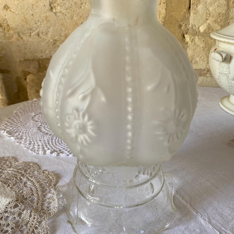 Abat-jour Victorien Boudoir vert amande - Abat-jour Belle Époque