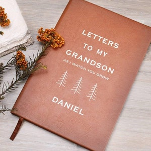 Letters to My Grandson Personalized Name Journal, Gift to Nana, Grandma Journal Keepsake, Gift for Grandma, gift to Grandson