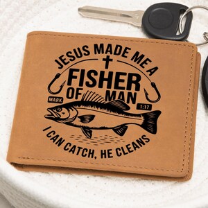 Para mi papá pescador, Carteras para hombre de pesca, Carteras para hombre de pesca, Carteras para hombre de pesca, Cartera para hombre de pescado, Cartera de cuero para hombre