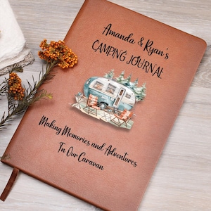 Personalized Vegan Leather Travel Journal: Camper Adventure Book