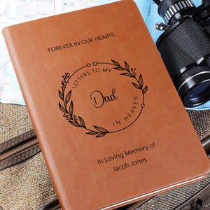Cartas a mi papá en el cielo Diario personalizado, Diario conmemorativo para papá, Cartas a papá en el cielo, Diario para recordar a papá, Recuerdos de papá