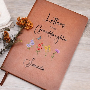 Letters To My Granddaughter Personalized Journal, Birthday Gift for Granddaughter Journal, Custom Notebook, Gifts for Granddaughter