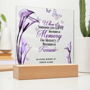 Memorial Plaque, Personalized Memorial Gift, Loss of Friend, Loss of Loved One, Loss of Child, Birthday Gift