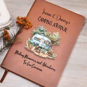 Personalized Vegan Leather Travel Journal: Camper Adventure Book
