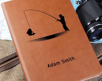 Personalized Fishing Journal, Custom Name Fishing Journal, Gift for Husband, Gift for Brother, Fishing Lover Gift, Fisherman Gift, Birthday