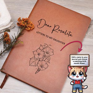 Diario de cartas para mi hija, cuaderno personalizado, regalo de cumpleaños para hija, regalo de recuerdo de cartas para hija, regalo de cartas de cumpleaños para hija