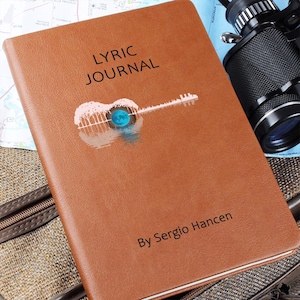 Personalized Lyric Journal, Lyrics Notebook, Custom Songwriting Journal, Musician Song Diary, Lyrical Writer Journal, Gifts for Him