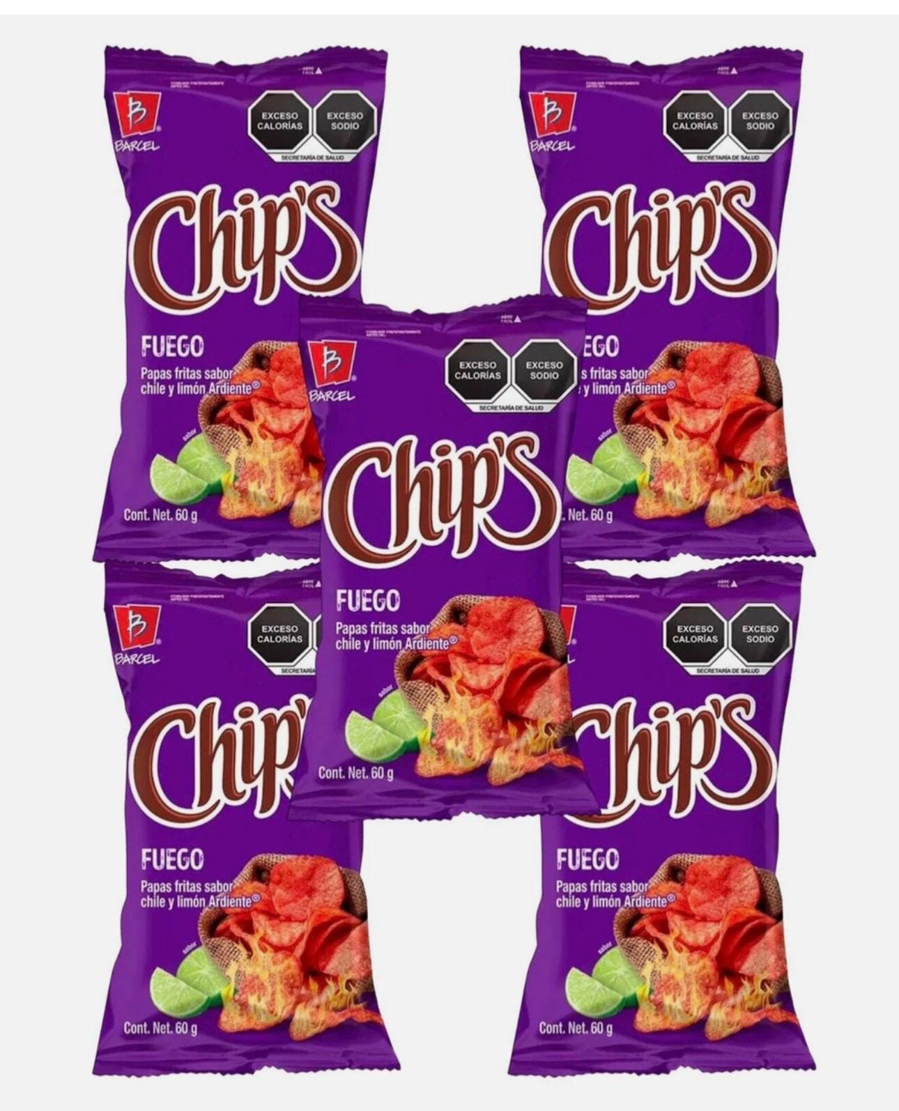 Barcel Chips Fuego (BOX WITH 4 BAGS) 57 Grams - Etsy
