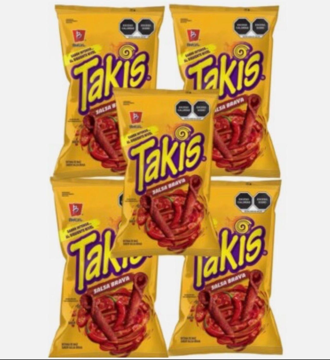 Barcel Box Barcel Takis Bravas (BOX WITH 5 BAGS) 65 Grams - Etsy Australia