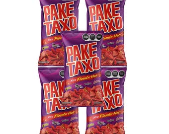 Paketaxo Flamin' Hot Sabritas Mexican Chips (BOX WITH 5 BAGS) 81 grams