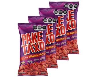 Paketaxo Flamin' Hot Sabritas Mexican Chips (BOX WITH 4 BAGS) 81 grams