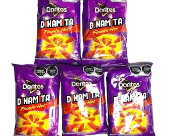 Doritos Dinamita Flamin Hot Sabritas Mexican Chips (BOX WITH 5 BAGS) 61 grams