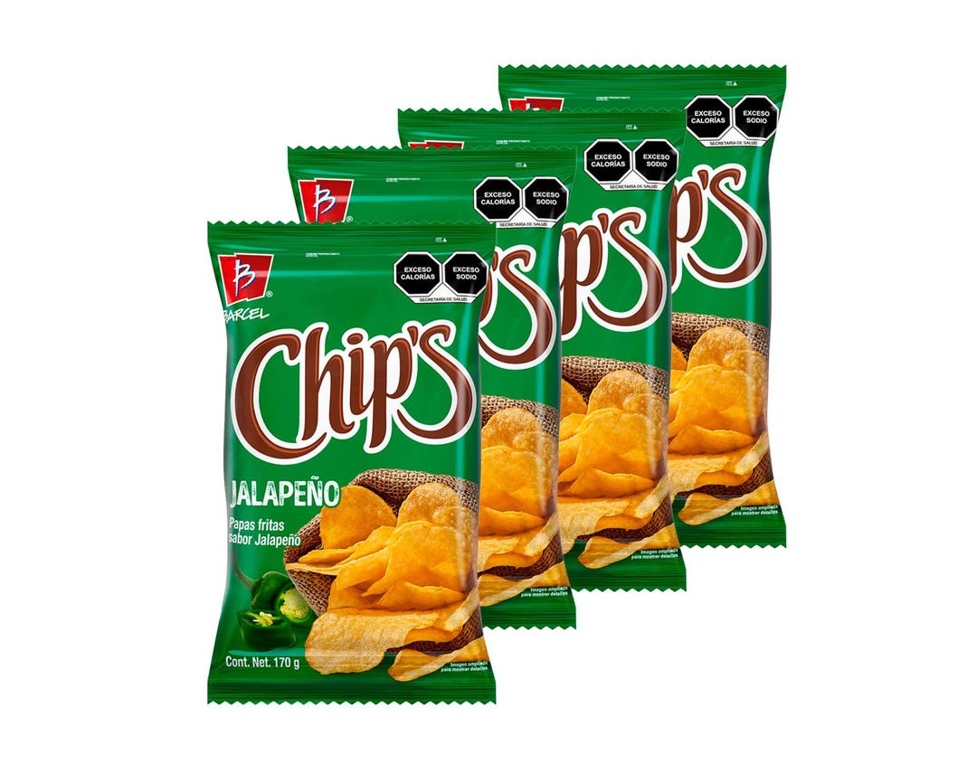 Barcel Box Barcel Jalapeno Chips BOX WITH 4 BAGS 62 Grams - Etsy