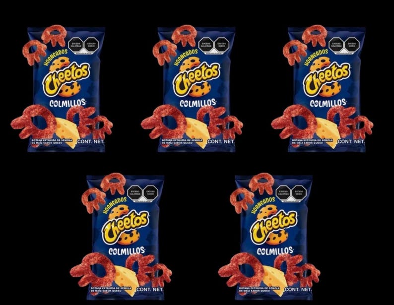 Cheetos Colmillis Sabritas Mexican Chips (5 BAG BOX) 27 Grams - Etsy