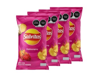 Sabritas Mexican Chips Habaneras (BOX WITH 4 BAGS) 45 grams